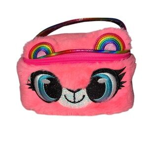 CLAIRE’S FURRY RAINBOW PANDA MINI COSMETIC BAG